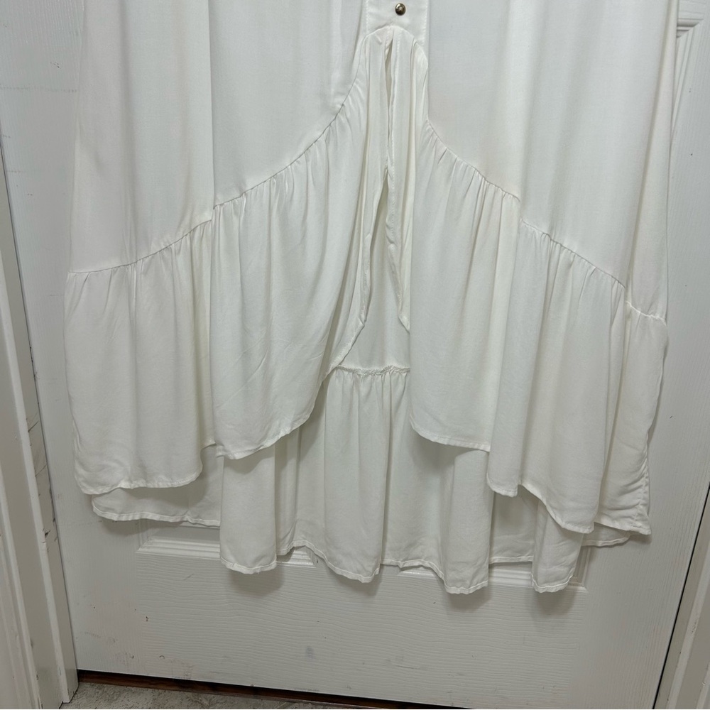 Indigo Rose Off White Boho Elastic Waist Pull On Off Shoulders Romantic Dress XL - Picture 5 of 13
